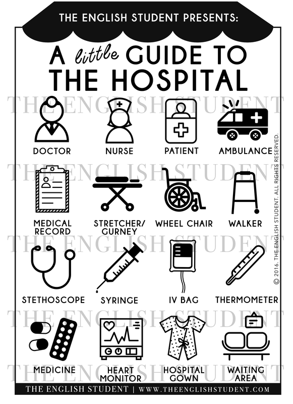 The English Student A little Guide to the Hospital Medical Vocabulary